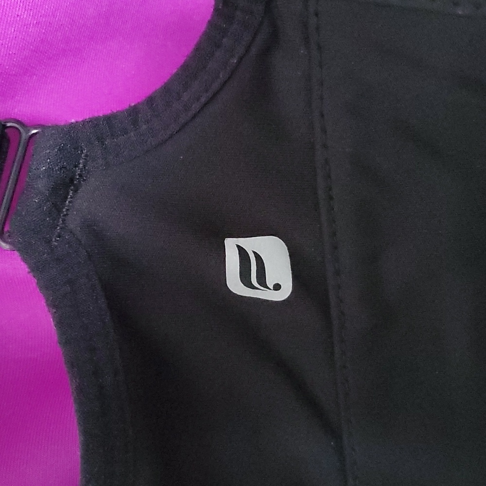 FABLETICS | Black and Purple Sports Bra Women's Size Medium